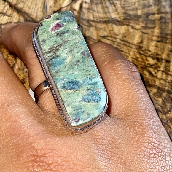 Ruby Fuchsite Ring Size 7 1/4 - Picture 6 of 8